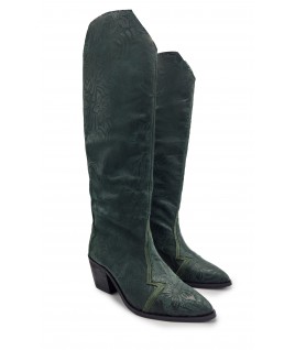Long Thunder Boots in Green